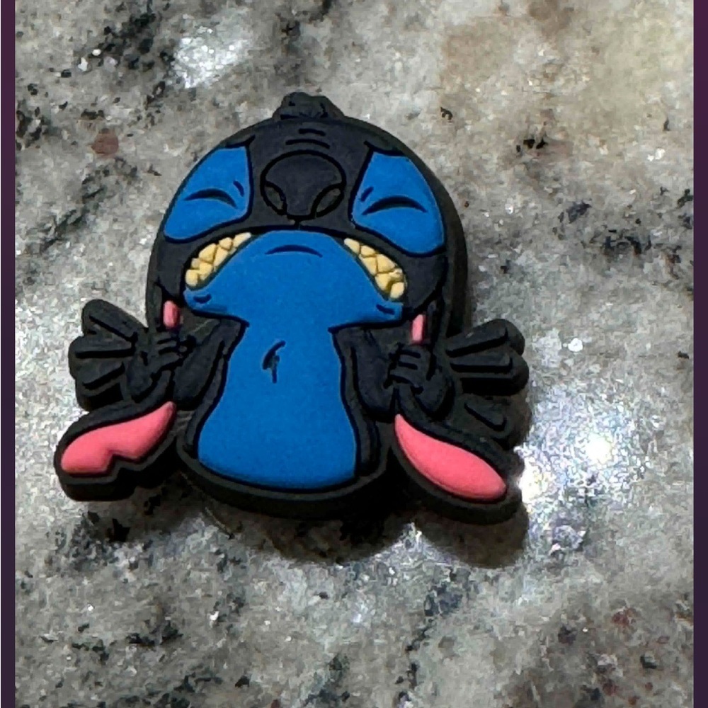 Stitch Disney Blue and Black Cartoon Character croc charm